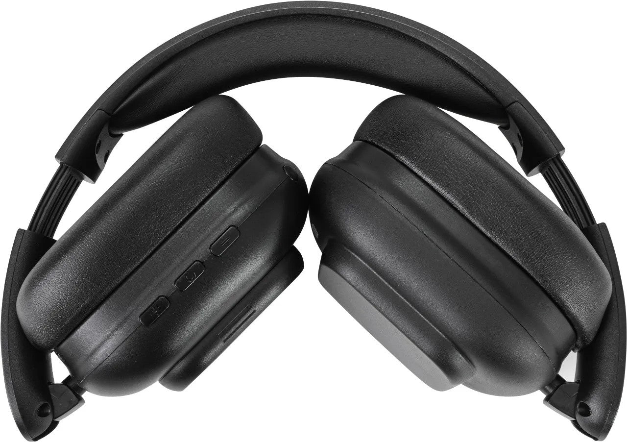 {PDJYBN618BK} PORODO SOUNDTEC 300mAh ANC HEADPHONE WITH REMOVABLE MAGNETIC TOUCH SCREEN -BLACK
