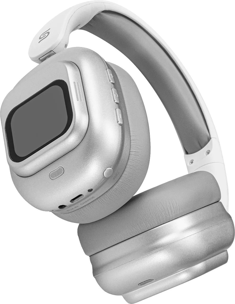 {PDJYBN618WH} PORODO SOUNDTEC 300mAh ANC HEADPHONE WITH REMOVABLE MAGNETIC TOUCH SCREEN -WHITE