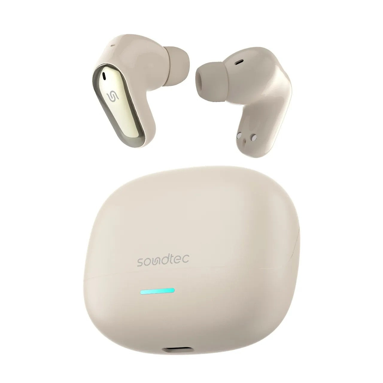 {PDSTLM12CM} Porodo Soundtec Gravis True Wireless Earbuds - Cream