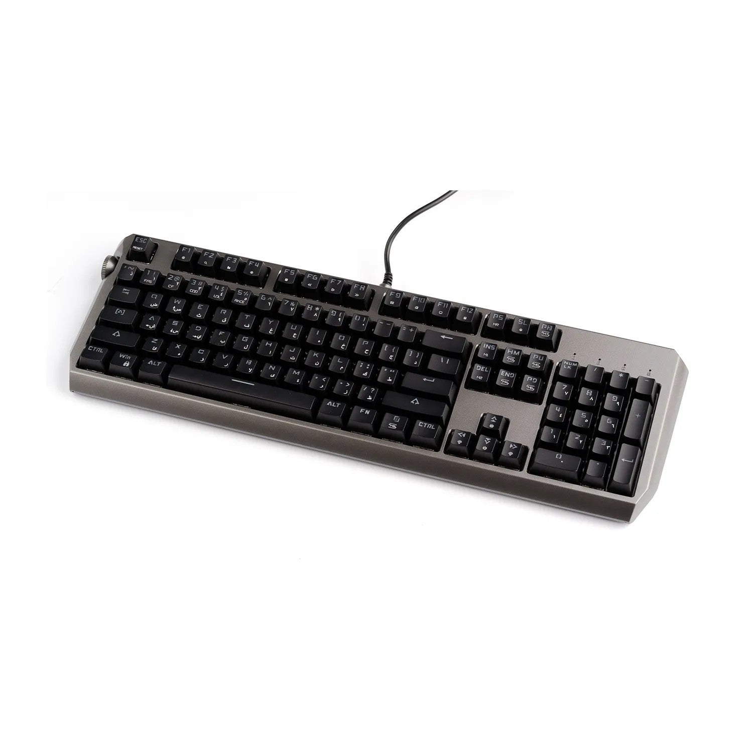 {PDX219-BSW} Porodo Gaming Wired Mechanical Gaming Keyboard with Gateron Pro Switch (Blue) - Black