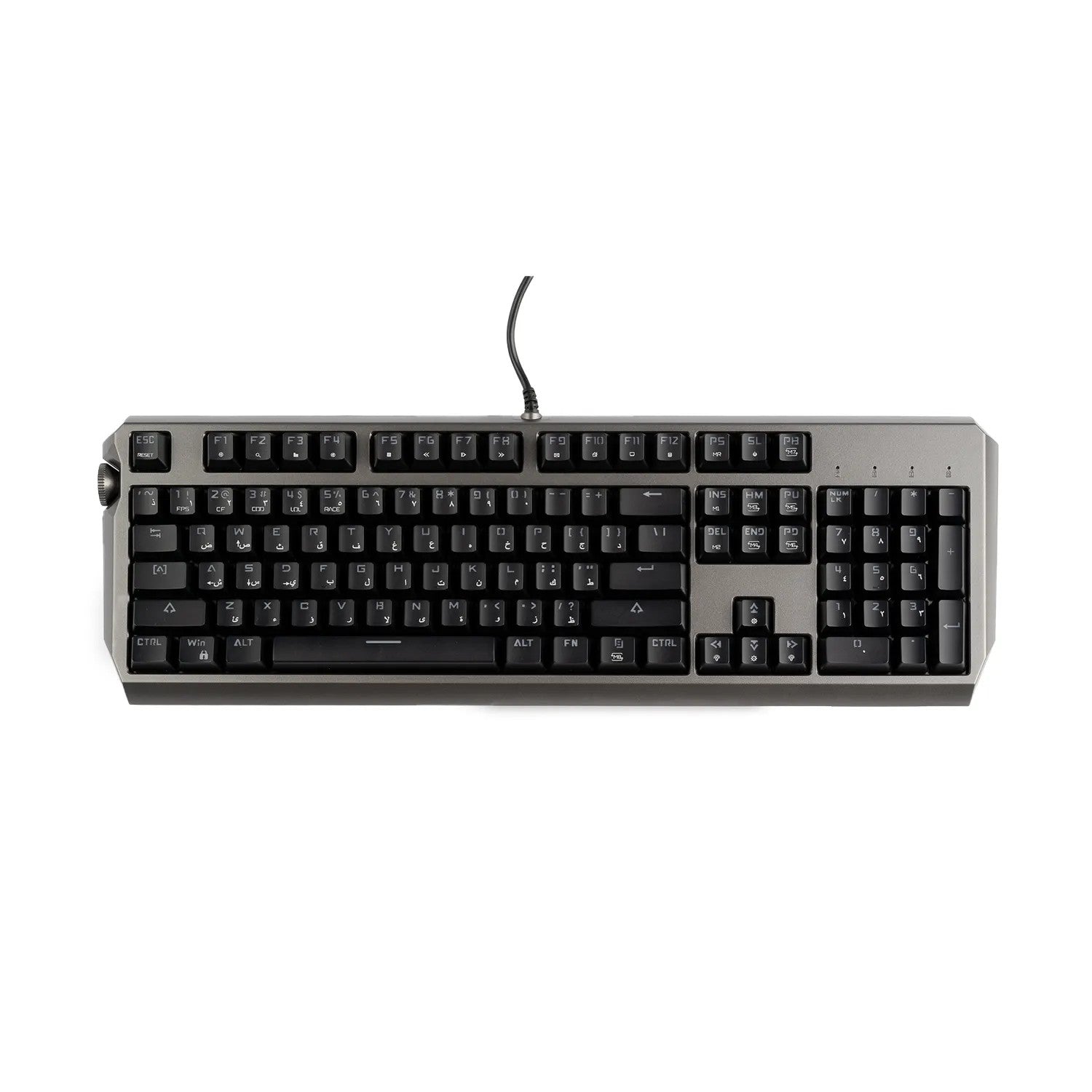 {PDX219-RSW} Porodo Gaming Wired Mechanical Gaming Keyboard with Gateron Pro Switch (Red) - Black