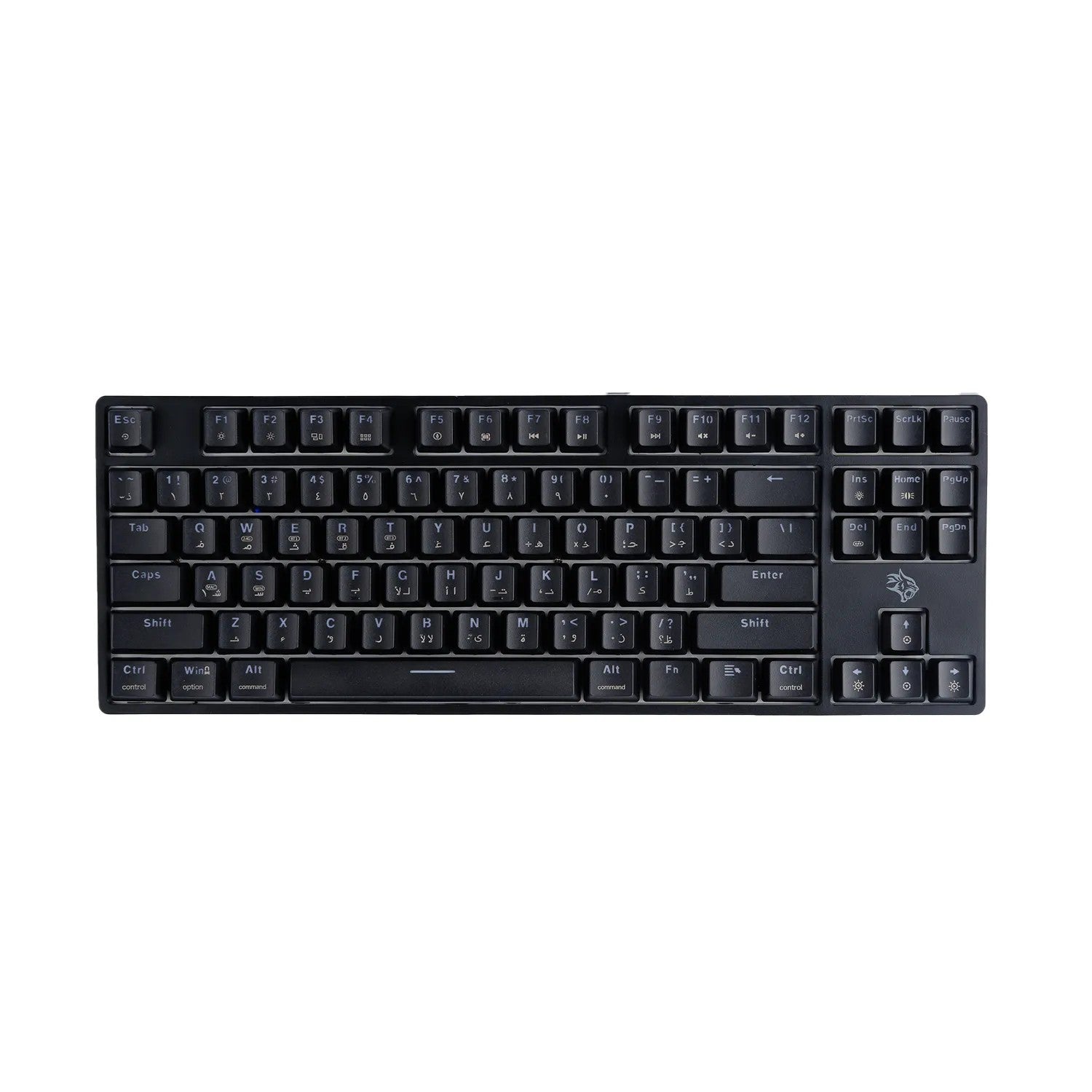 {PDX220-RSW} Porodo Gaming 3in1 Wireless Mechanical Keyboard TKL Gateron Pro Switch (Red) - Black