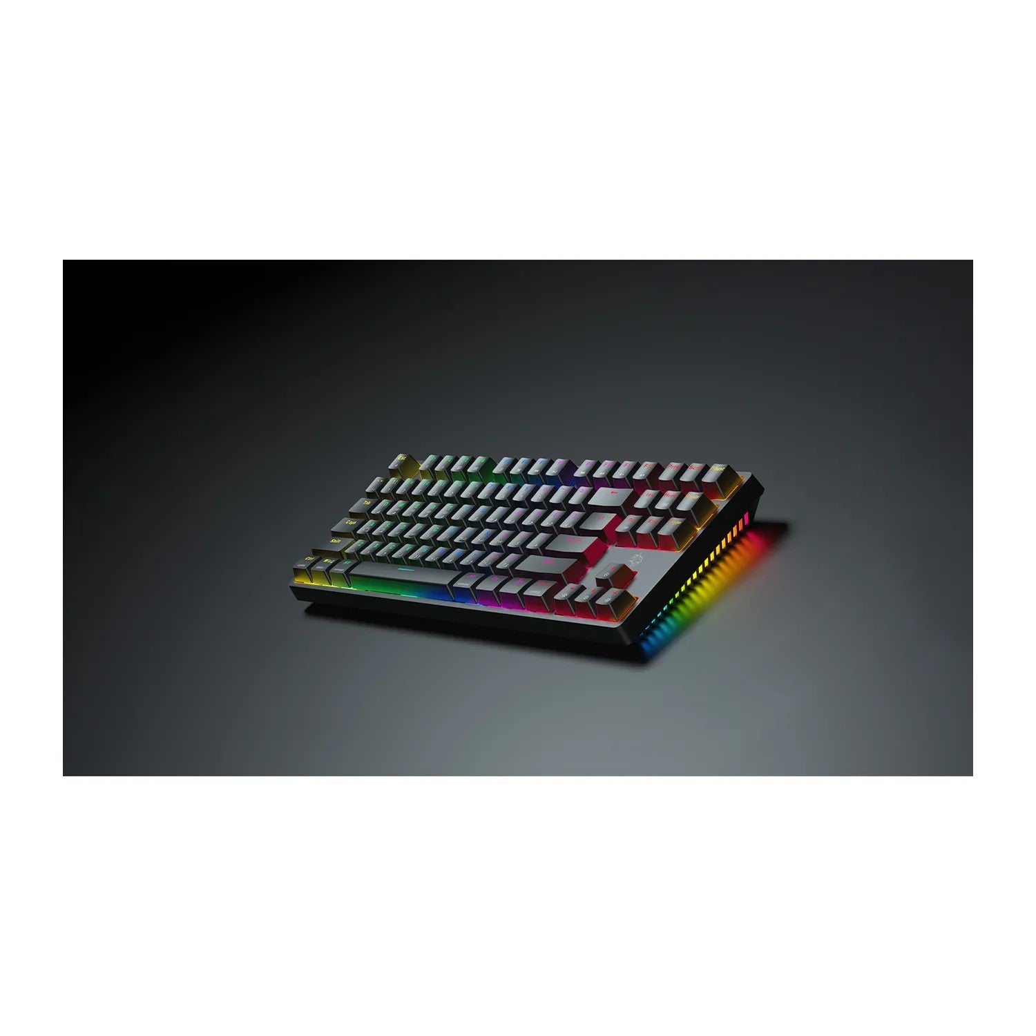 {PDX220-RSW} Porodo Gaming 3in1 Wireless Mechanical Keyboard TKL Gateron Pro Switch (Red) - Black