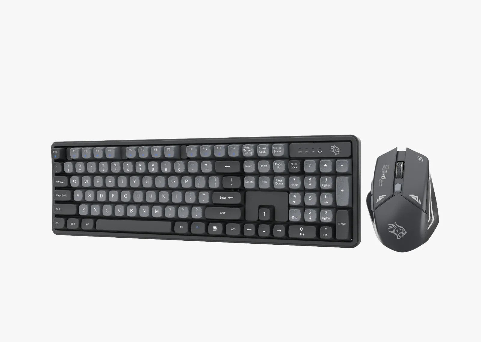 {PDX225-GYA} Porodo Gaming 2.4G and BT Keboard with Mouse DPI 1600 - Grey/A