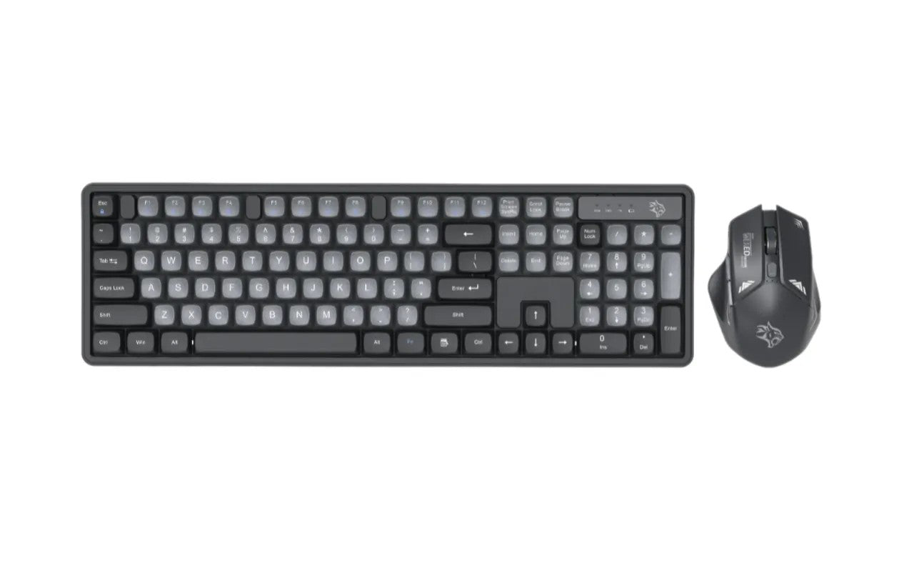 {PDX225-GYA} Porodo Gaming 2.4G and BT Keboard with Mouse DPI 1600 - Grey/A