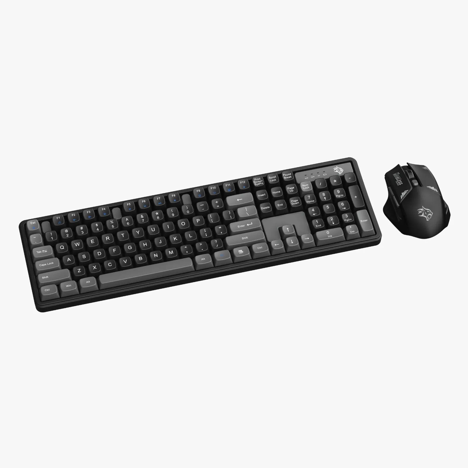 {PDX225-GYB} Porodo Gaming 2.4G and BT Keboard with Mouse DPI 1600 - Grey/B