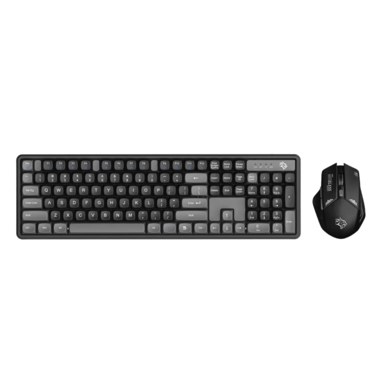 {PDX225-GYB} Porodo Gaming 2.4G and BT Keboard with Mouse DPI 1600 - Grey/B
