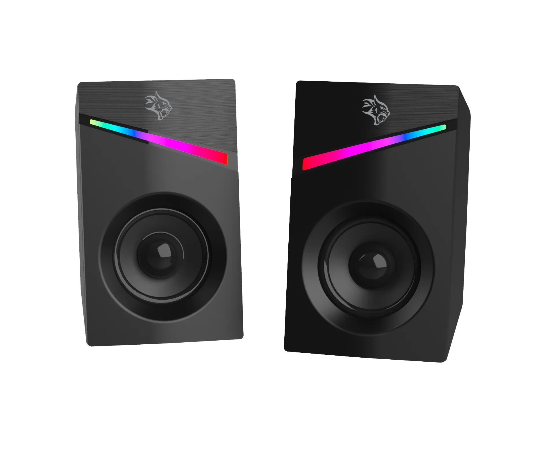 {PDX543-BK} Porodo Gaming Speakers Wired 1.1m RGB - Black
