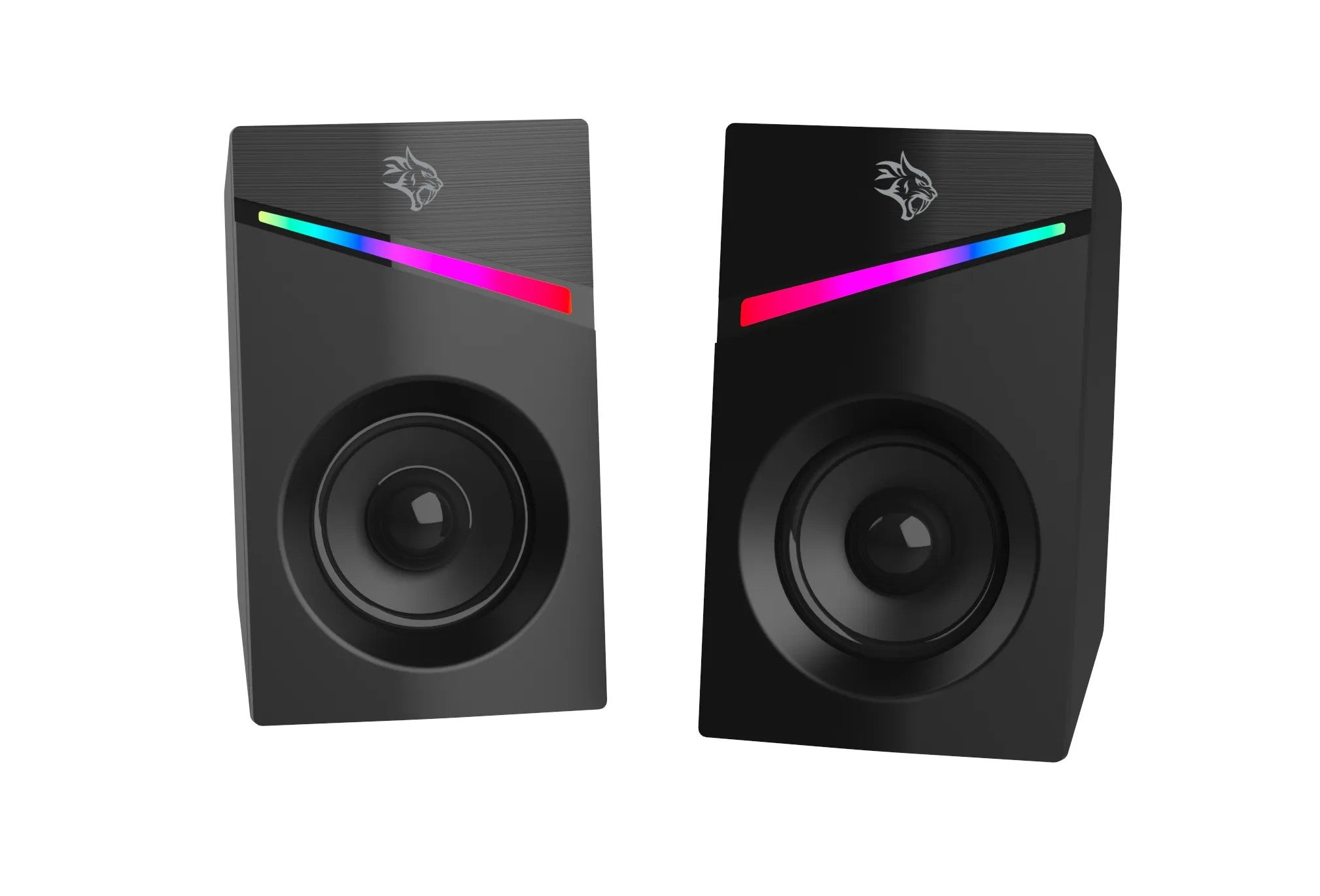 {PDX543-BK} Porodo Gaming Speakers Wired 1.1m RGB - Black