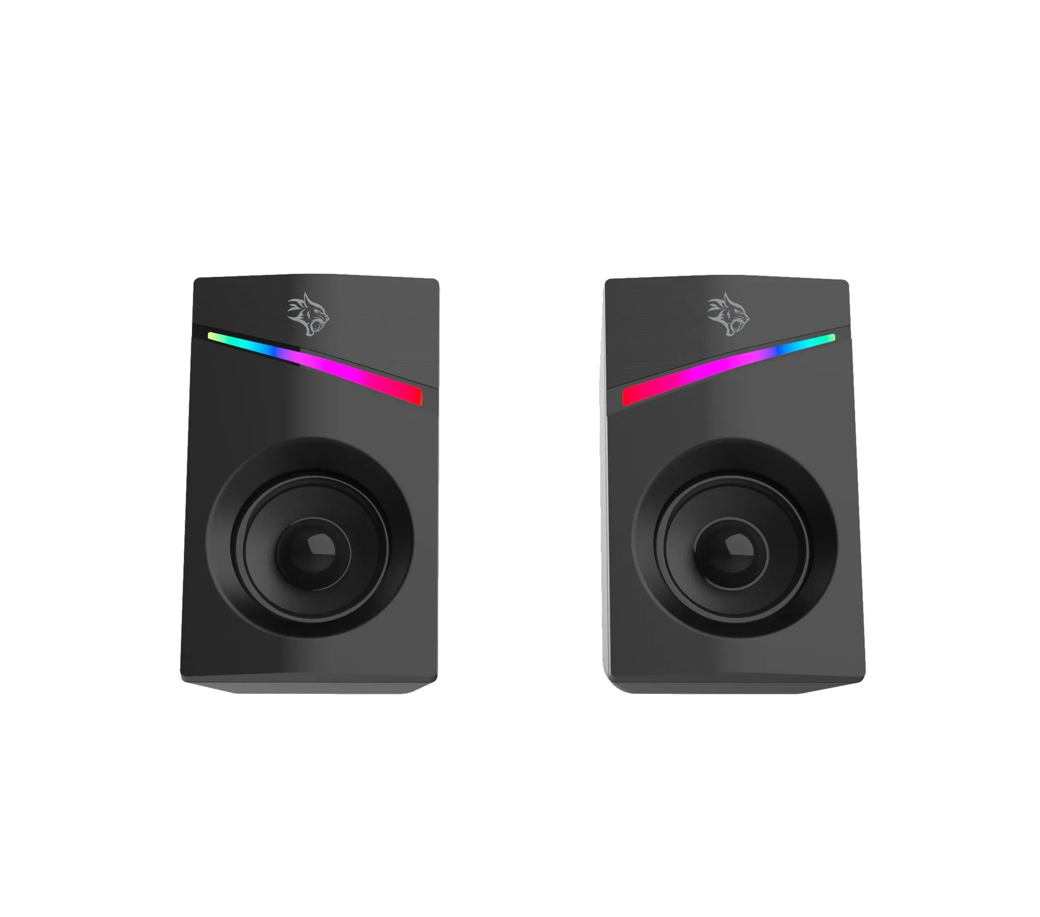 {PDX543-BK} Porodo Gaming Speakers Wired 1.1m RGB - Black