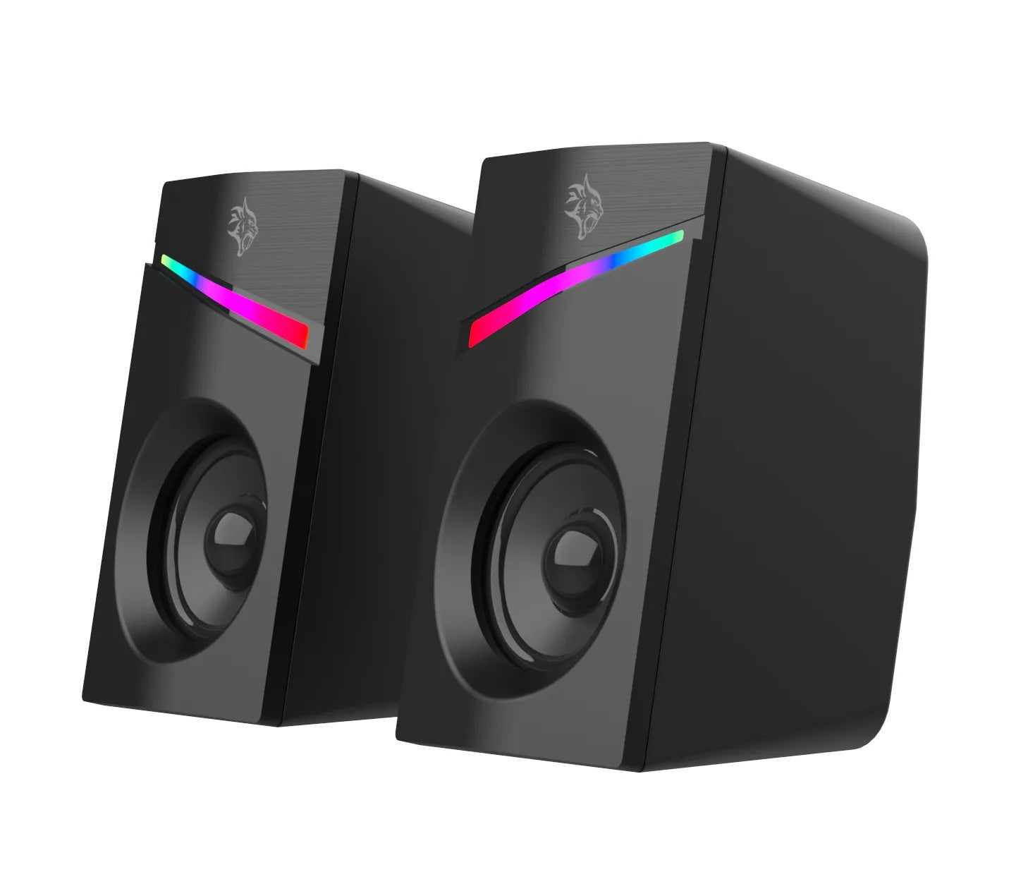 {PDX543-BK} Porodo Gaming Speakers Wired 1.1m RGB - Black