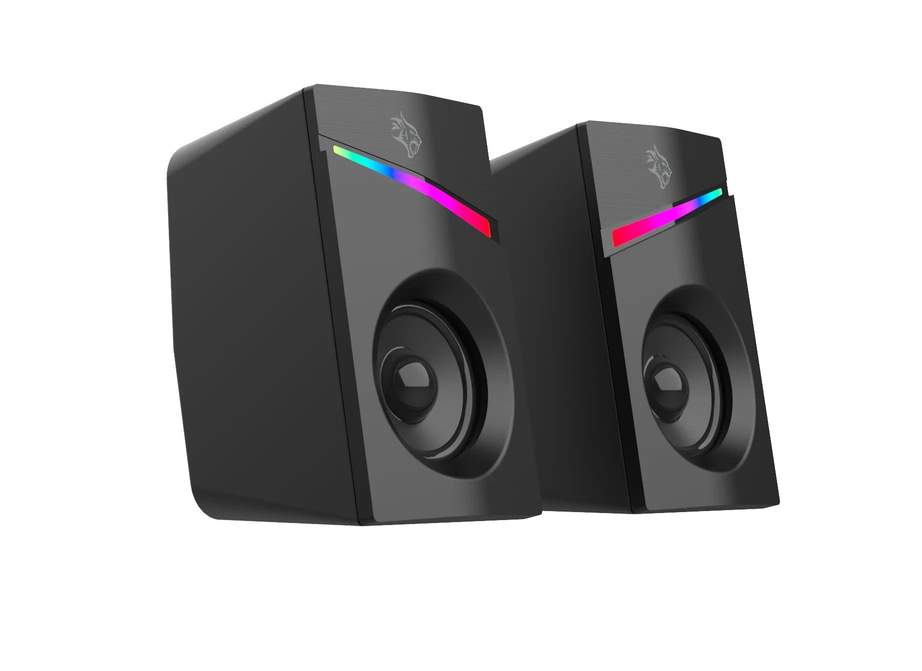{PDX543-BK} Porodo Gaming Speakers Wired 1.1m RGB - Black