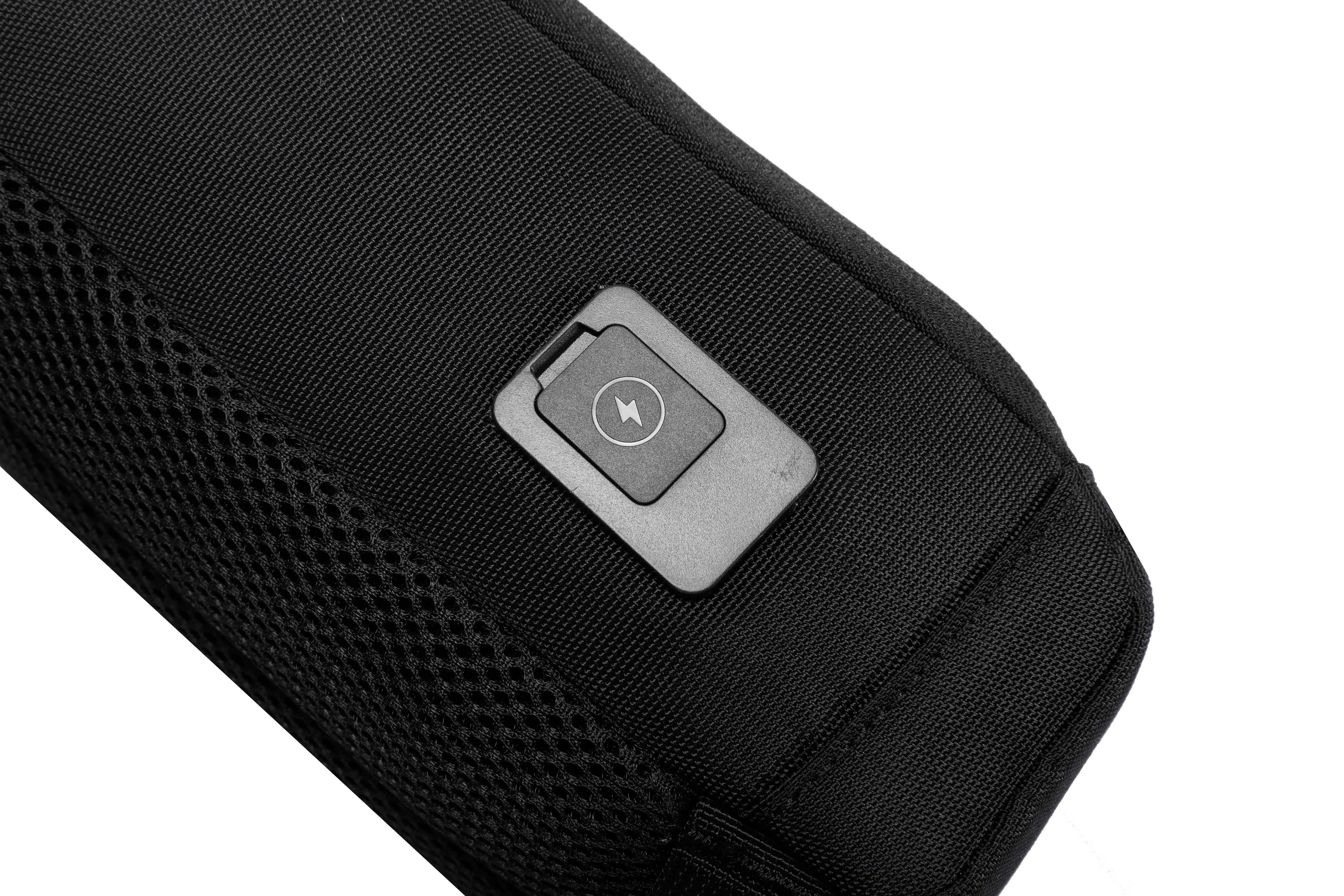 {PDX557} Porodo Gaming WaterResistant PU Side Bag with USB-C Port - Black