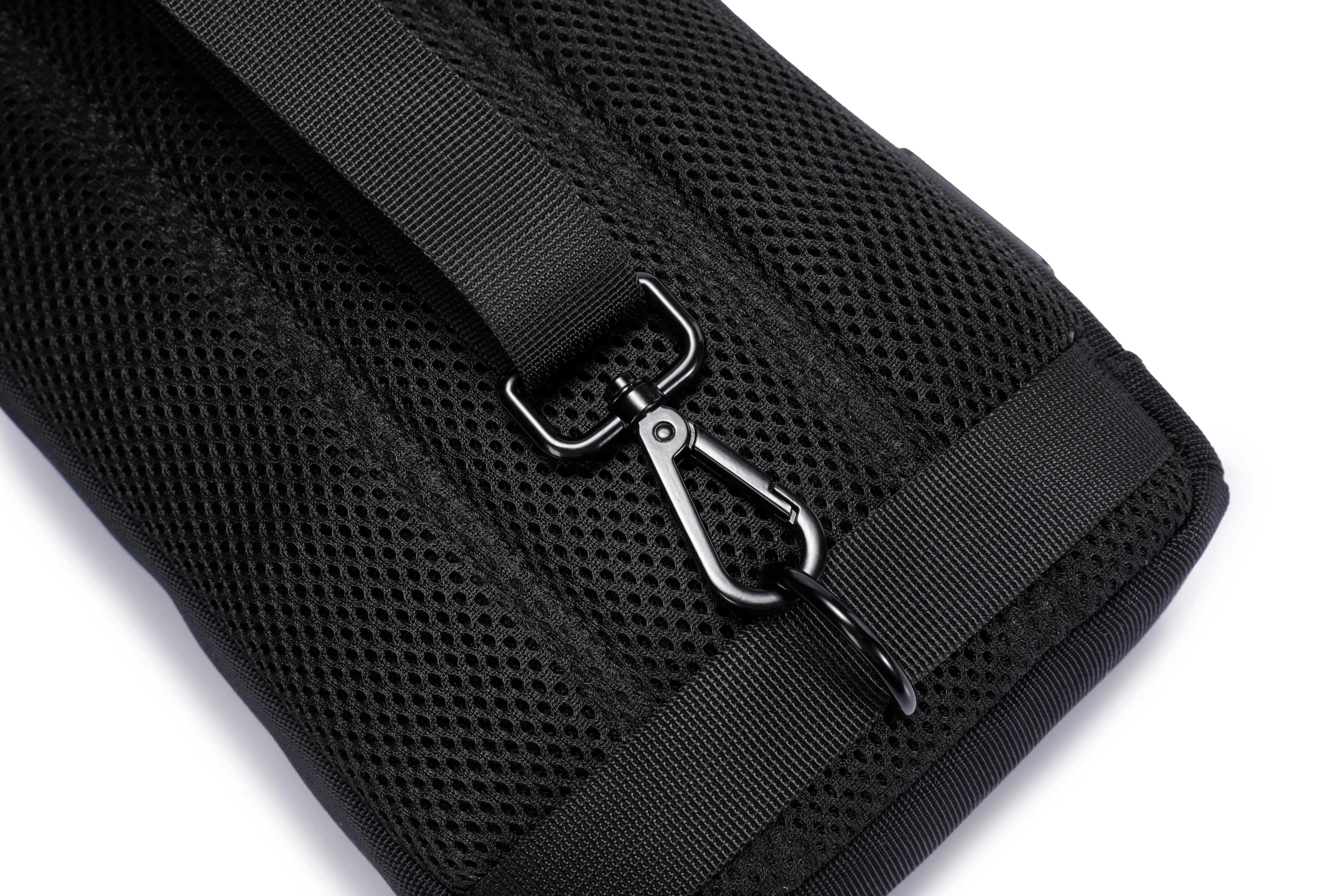 {PDX557} Porodo Gaming WaterResistant PU Side Bag with USB-C Port - Black