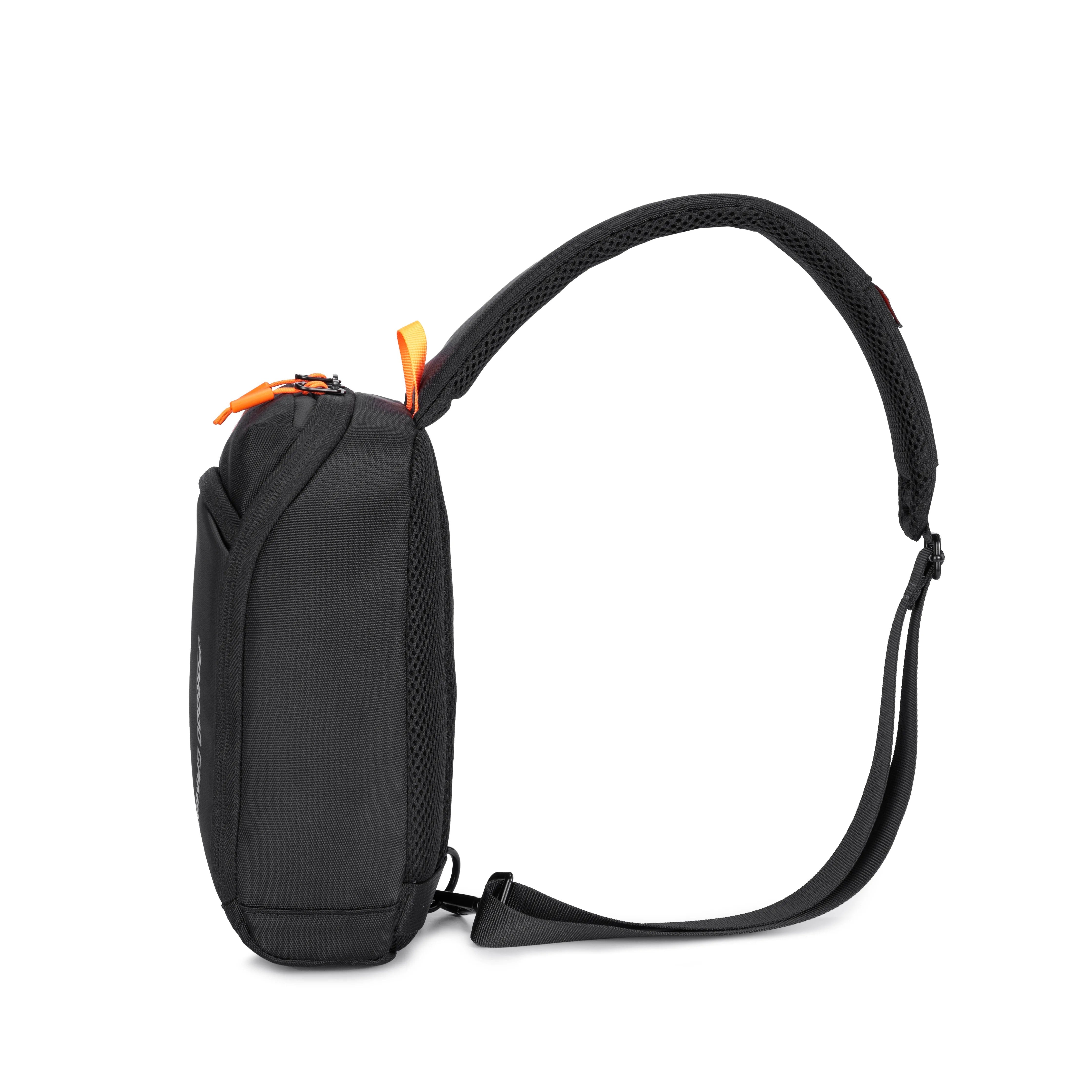 {PDX557} Porodo Gaming WaterResistant PU Side Bag with USB-C Port - Black