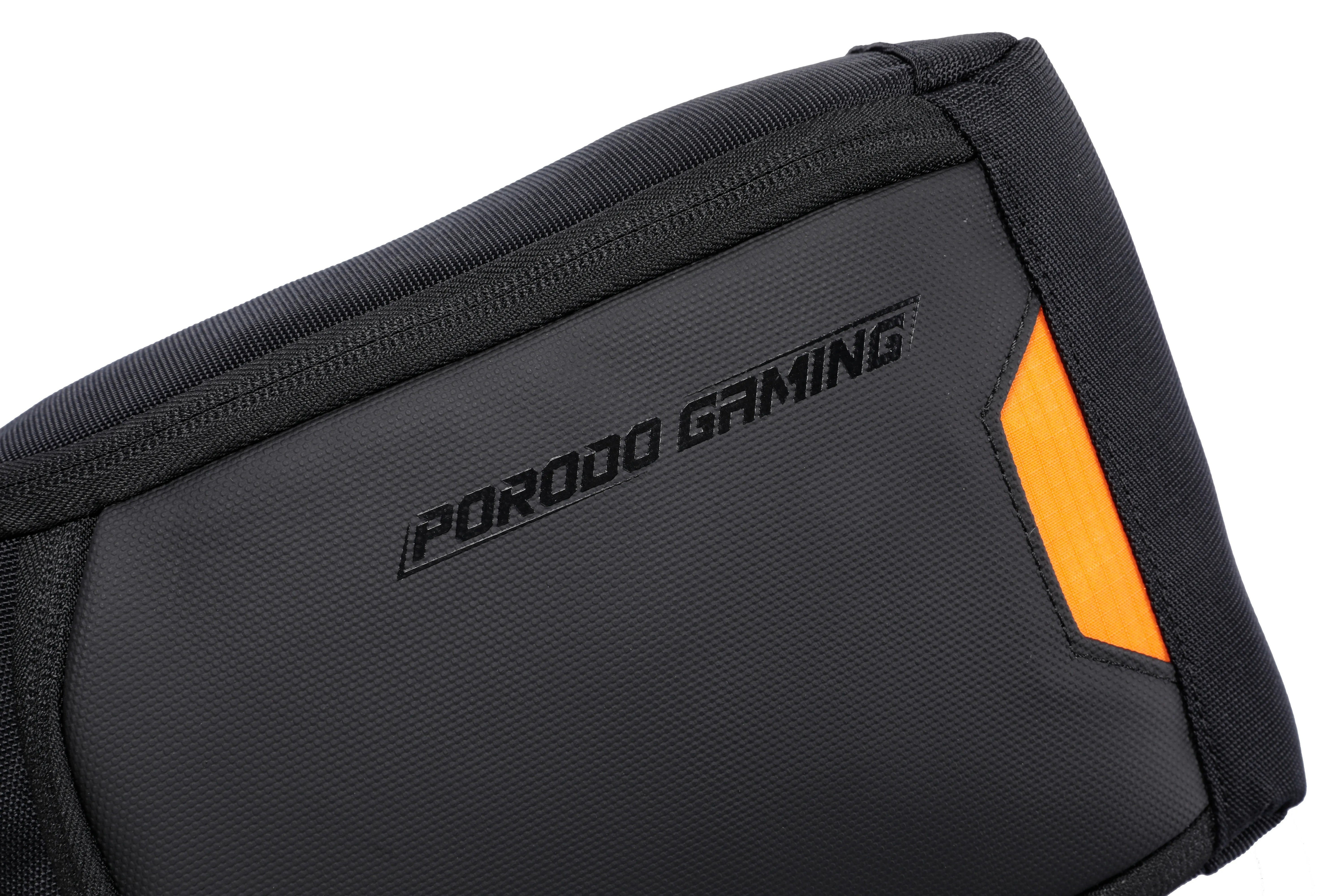 {PDX557} Porodo Gaming WaterResistant PU Side Bag with USB-C Port - Black