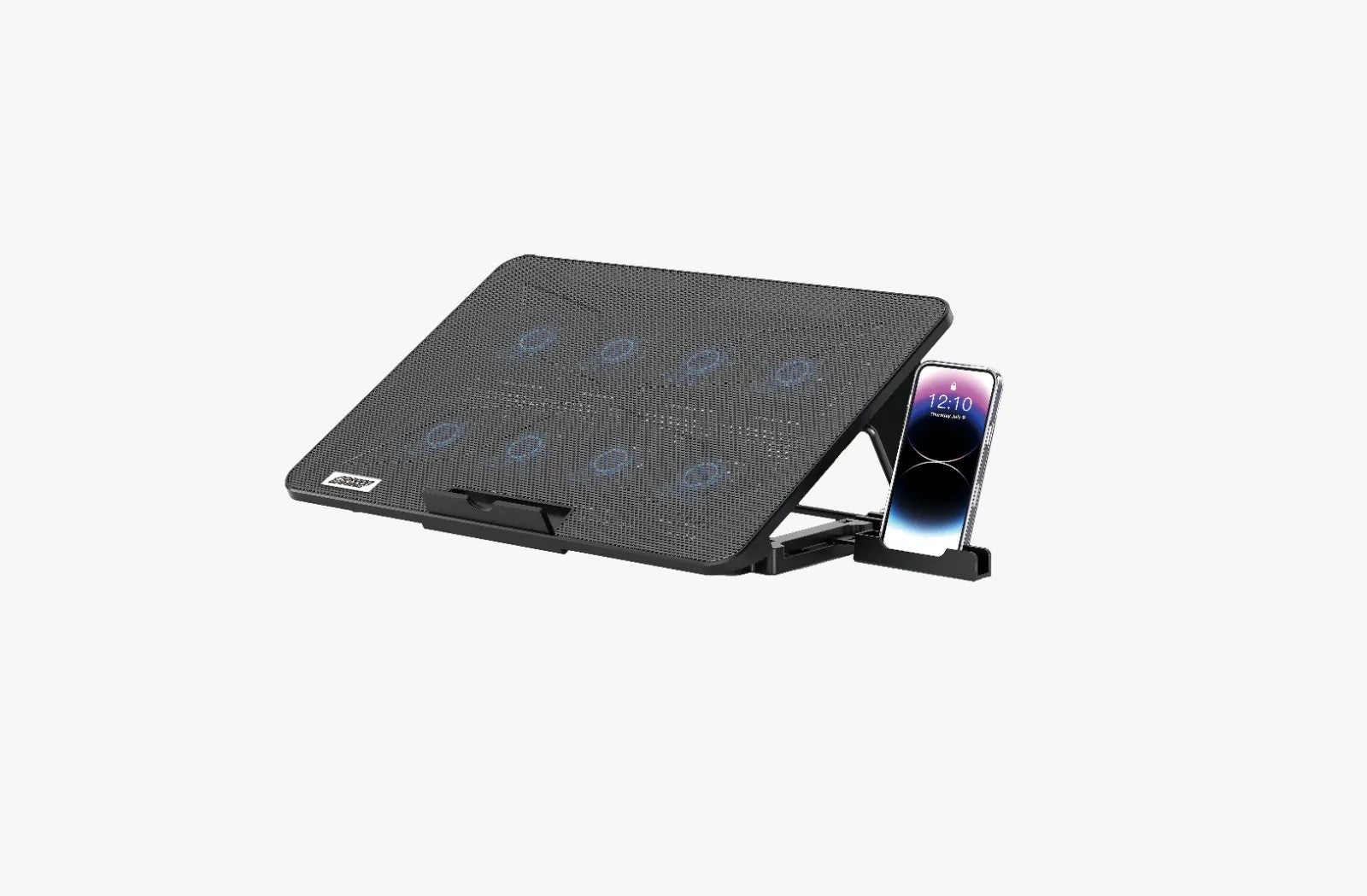 {PDXF5CPBK} Porodo Gaming Laptop Cooling Pad With Phone Holder