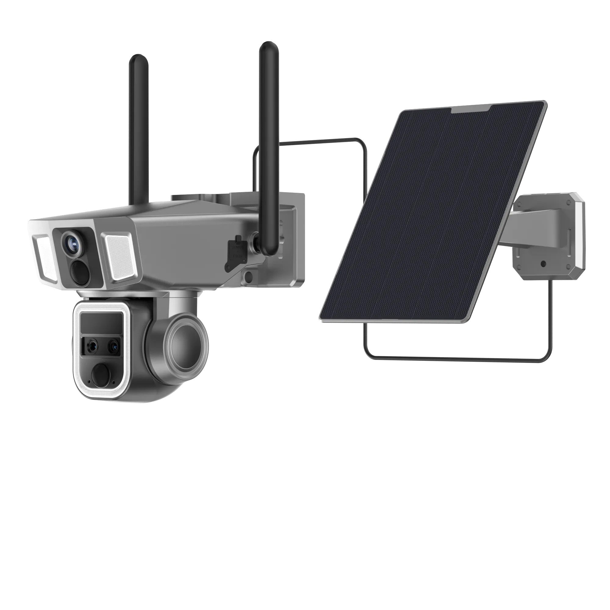 {PPBCHA69-BK} Powerology 4G/WIFI 10x Zoom 2MP+2MP 360° Ultimate Versatile Camera - Black