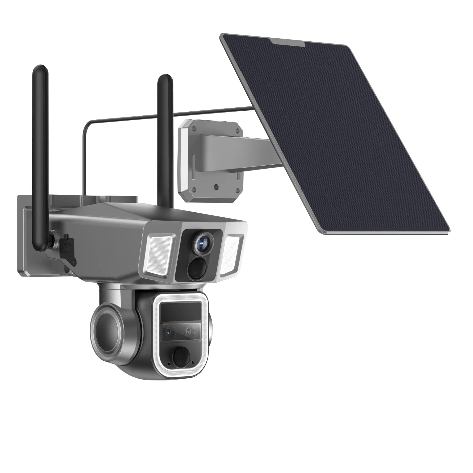 {PPBCHA69-BK} Powerology 4G/WIFI 10x Zoom 2MP+2MP 360° Ultimate Versatile Camera - Black