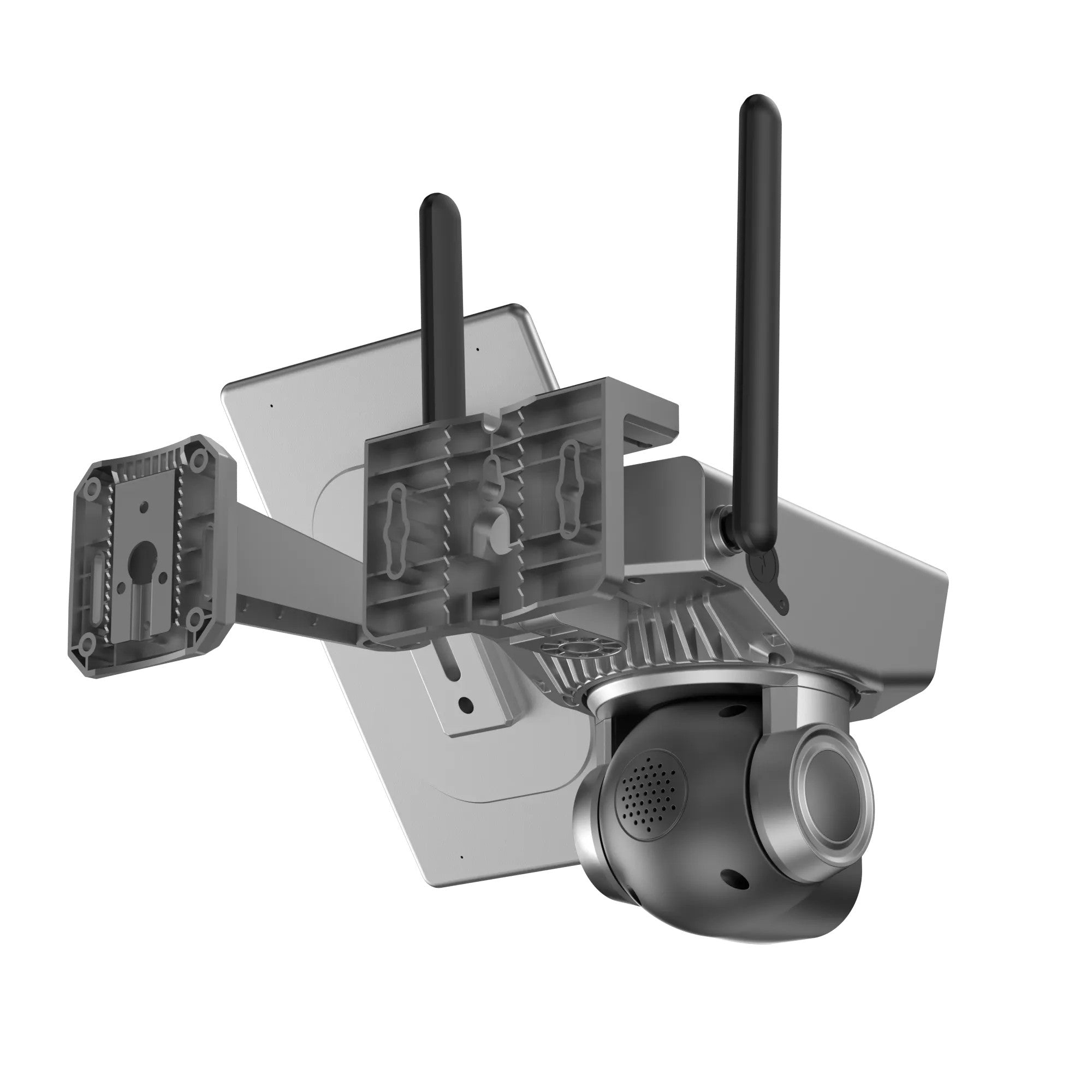 {PPBCHA69-BK} Powerology 4G/WIFI 10x Zoom 2MP+2MP 360° Ultimate Versatile Camera - Black