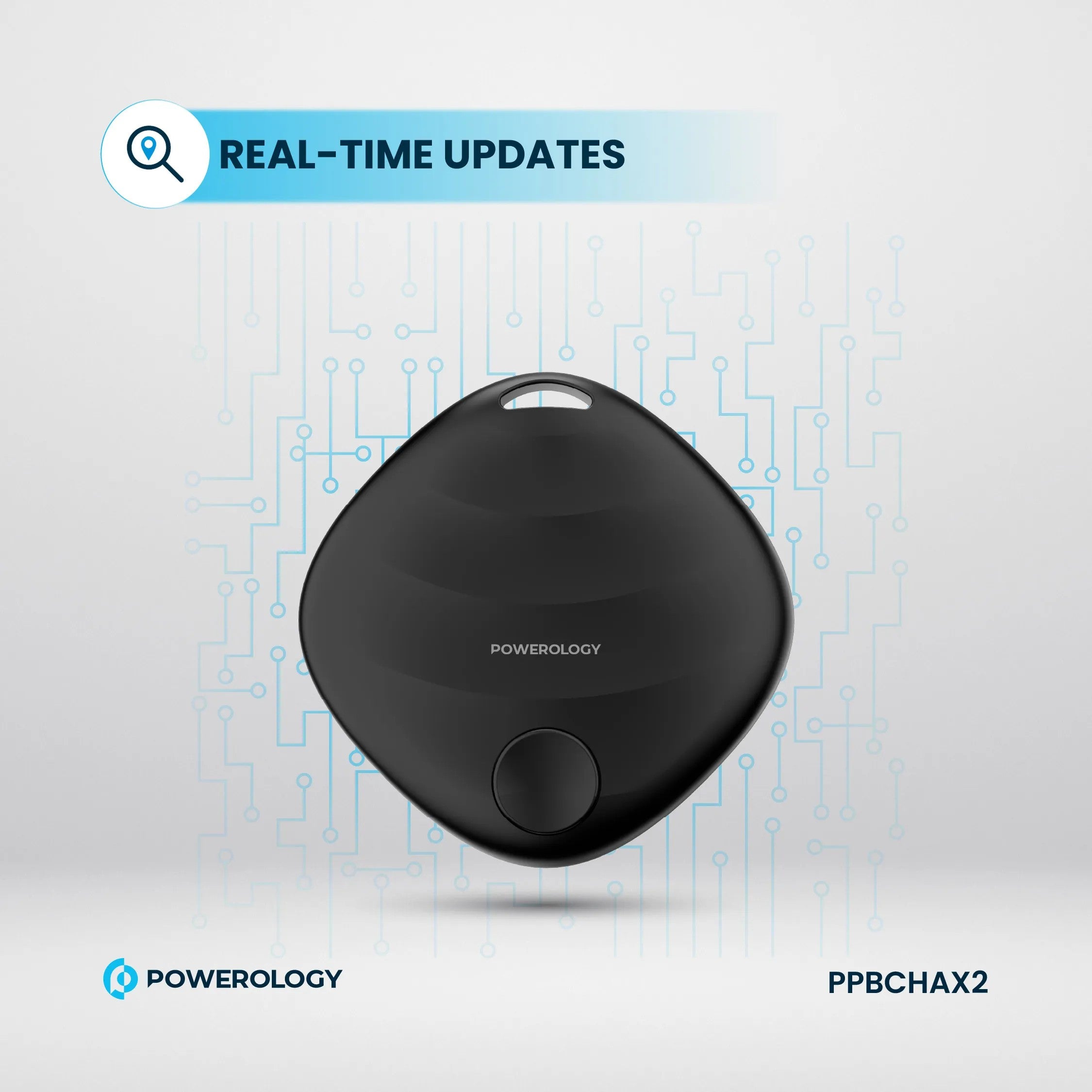 {PPBCHAX2} Powerology Smart Tag Accelerometer Built-in Speaker - Black