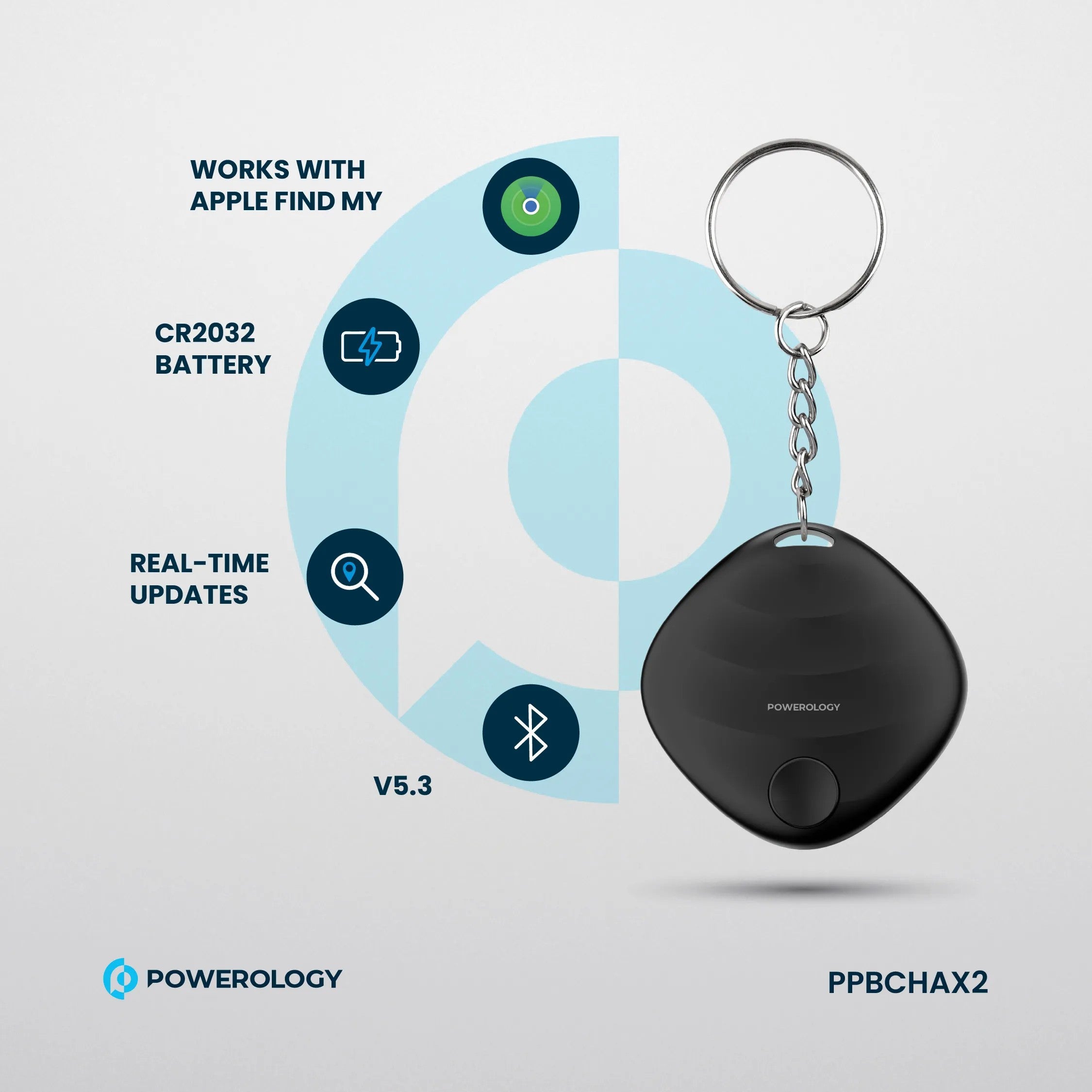 {PPBCHAX2} Powerology Smart Tag Accelerometer Built-in Speaker - Black