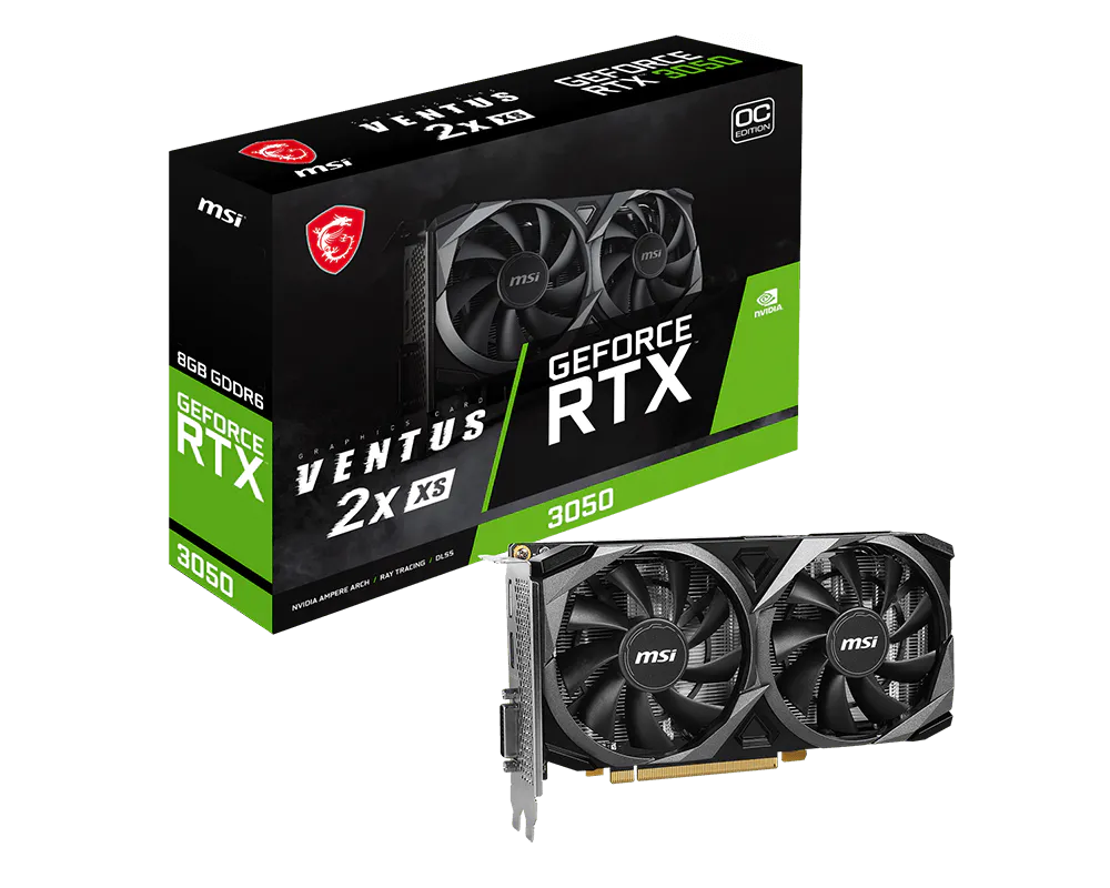 MSI GEFORCE RTX 3050 VENTUS 2X XS 8GB OC VGA | 912- V809-4266