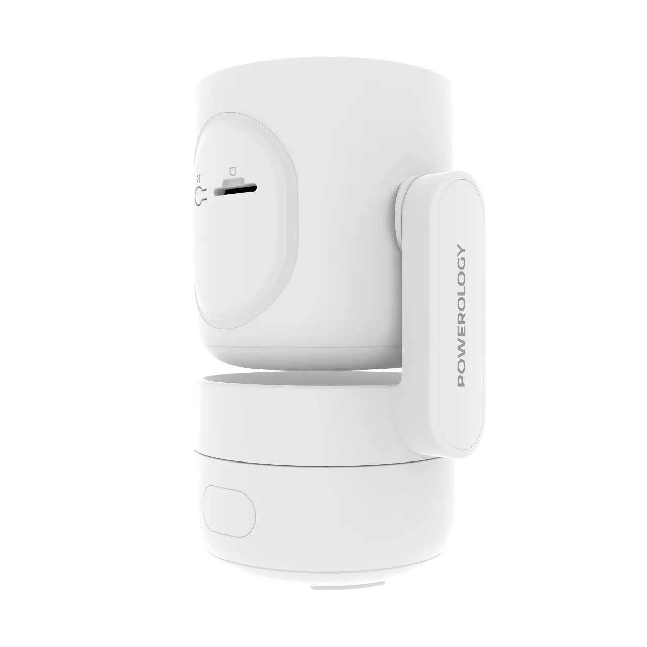 {PSM015} Powerology 4MP Indoor Camera BT 2.4Ghz/5Ghz Dual-Band WiFi 256GB - White