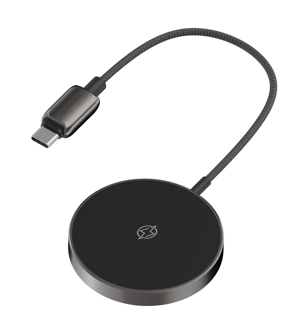 {PWC99DGY} Powerology Zinco Series Wireless Charging Pad - Dark Gray