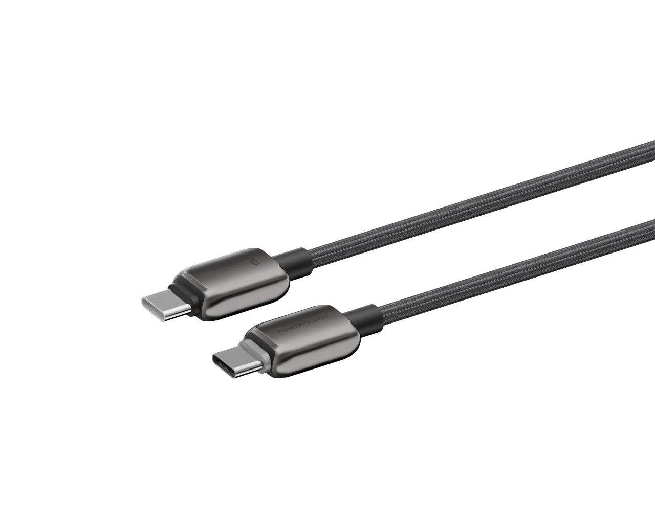 {PWDC60DGY} Powerology Zinco Series USB-C To USB-C - Dark Gray