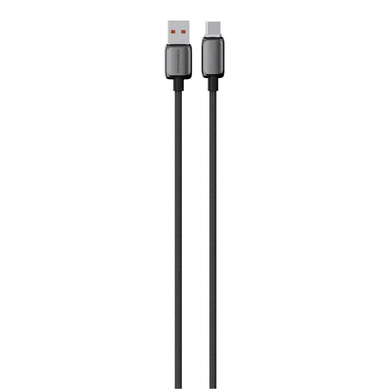 {PWDC99DGY} Powerology Zinco Series USB-A To USB-C - Dark Gray